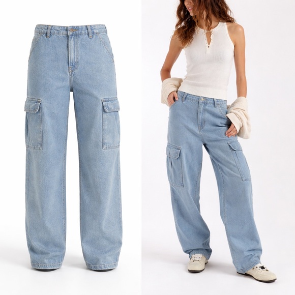 Levi's Denim - Levi’s 94 Baggy Cargo Jeans | Light Wash Denim | Wide Leg | Size 32